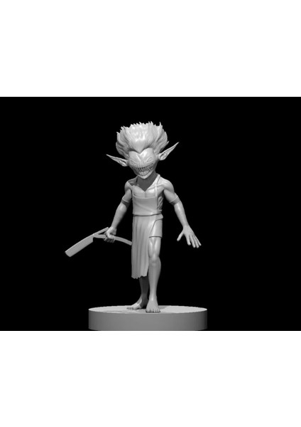 Berber Vile 15 cm 3D Yazıcı ile Basılmış Pla Malzeme Beyaz Figür