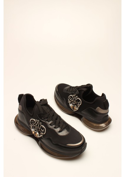 Idil Es Siyah Taşlı Streç Kadın Spor modelleri