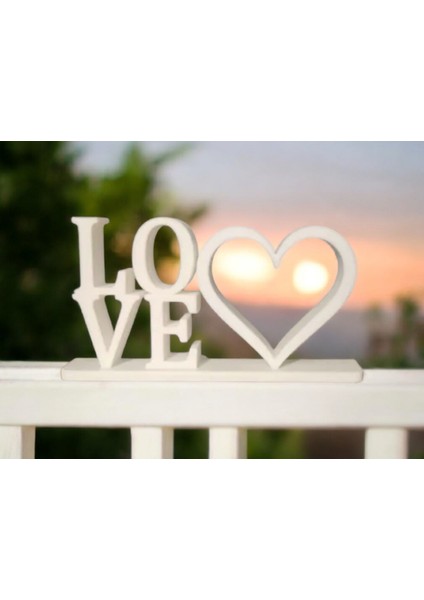 Aşkın Simgesi: Kalp ve Love 3D Baskı Masaüstü Dekoratif Obje