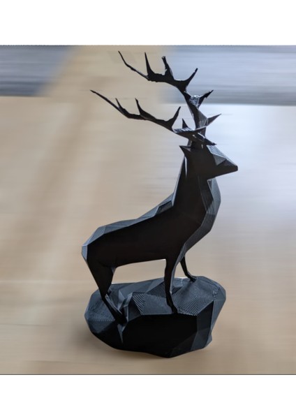 Geometrik Geyik Figür Seti – 2'li | 20 cm | 3D Yazıcı Baskı | Pla Malzeme fırsatları