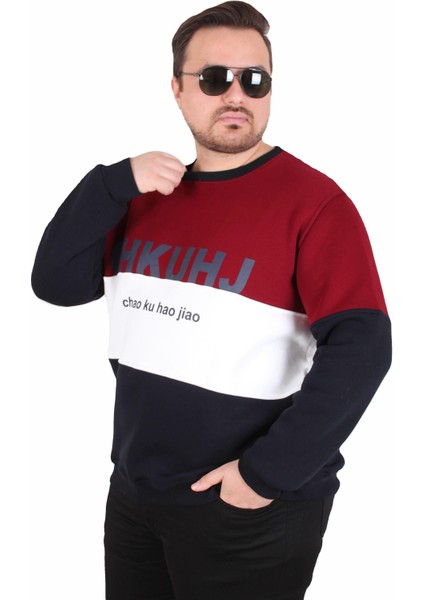 Mocgrande Büyük Beden Bisiklet Yaka 3ip Sweat Chao Ku 25721 Murdum fiyatları