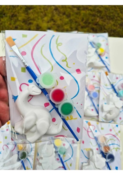 15 Adet /dinozorlar Set/boyayın Seti,kendin Yap,dıy,doğum Günü Hediyesi, Tatil Hediyesi fiyatları