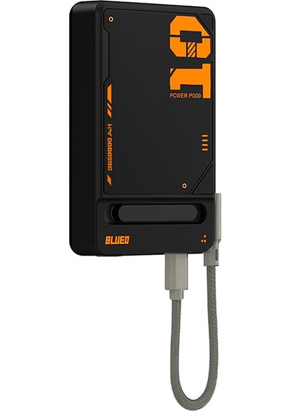 Pd 20W Mf Magsafe Uyumlu Type-C Çift Çıkışlı 5000 Mah Standlı Kablosuz Powerbank Şarj Aleti Siyah