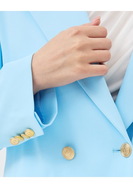 Kadın Kruvaze Kapamalı Reglan Kollu Fletolu Cep Detaylı Ceket indirimleri