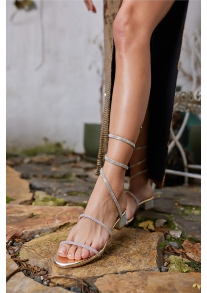 Vulca Kadin Altin Bilekten Dolama Abiye Sandalet indirimleri