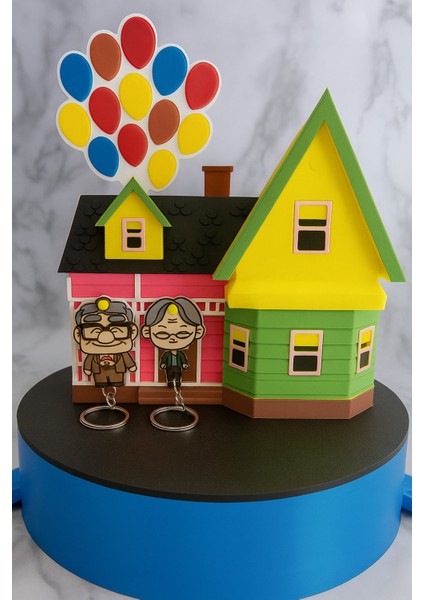 Yukarı Bak Temalı Anahtar Askısı