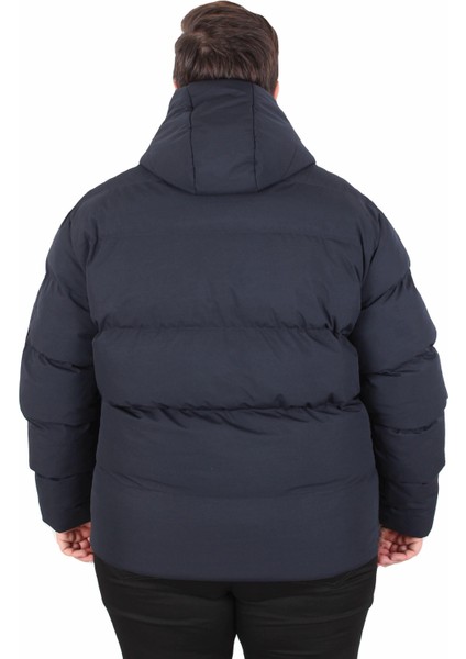 Mocgrande Erkek Büyük Beden Kapüşonlu Mont Lusso 2505 Lacıvert modelleri