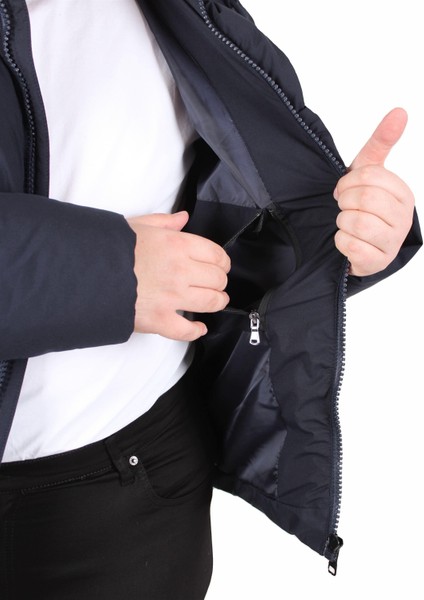 Mocgrande Erkek Büyük Beden Kapüşonlu Mont Lusso 2505 Lacıvert fırsatları