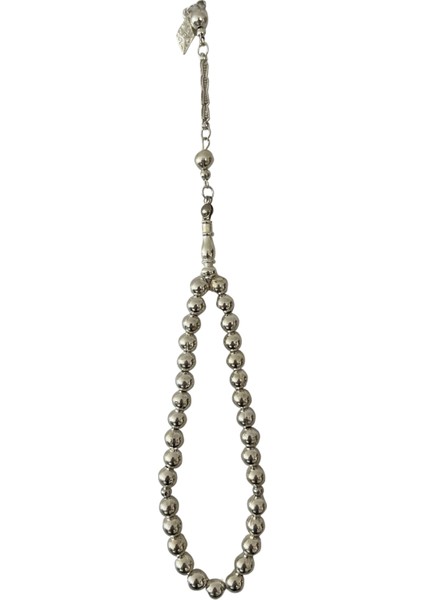 Gümüş Renk Metal Tesbih – Erkek Tesbih – Şık ve Dayanıklı Model – Erkek Aksesuar