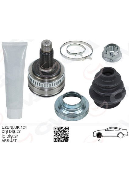 Mtxdpn Aks Kafasi Diş Sağ/soll Bmw E36 E46 Tekerlek Tarafi Uzunluk 124MM
