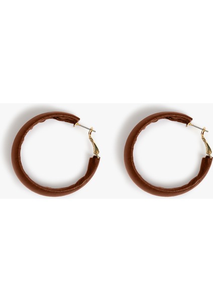 Suni Deri Halka Küpe