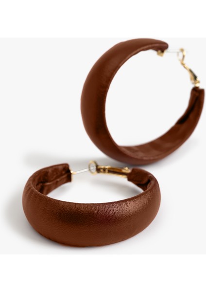 Suni Deri Halka Küpe modelleri