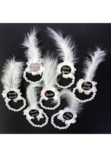 Incili Nedime Bilekliği Gümüş Pleksili Beyaz Otrişli 7'li Set modelleri