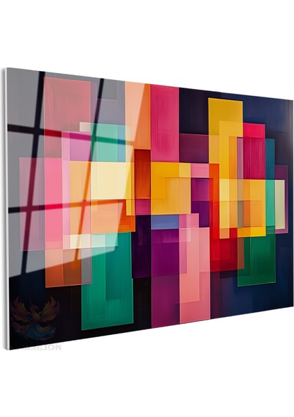 Cam Yatay Duvar Tablosu Cam Geometrik Sekiller5 Ev Ofis Salon Modern Duvar Tablosu fiyatları