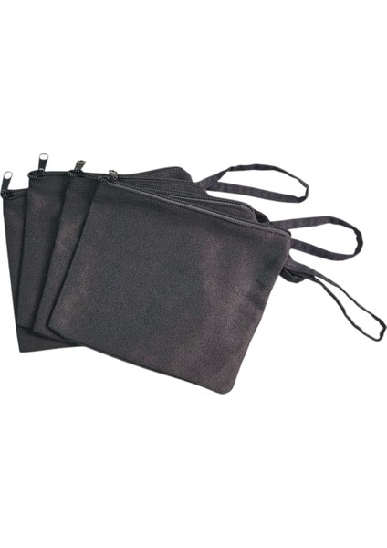 Baskısız Fermuarlı Siyah Clutch 4'lü Çanta fırsatları