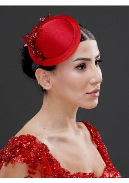 Inci ve Kristal Detaylı Zarif Nikah, Nişan, Davet Kepi