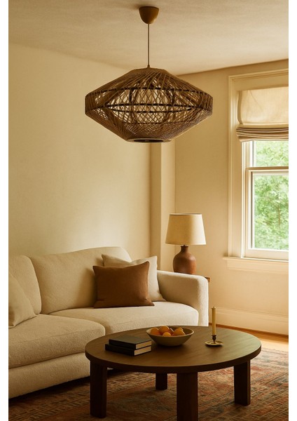 Bohem,rustik,jüt,doğal,hasır,el Yapımı Sarkıt Avize