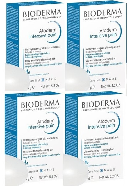 Asfstore Bioderma Atoderm Intensive Bar Pain 150 gr 4 Adet