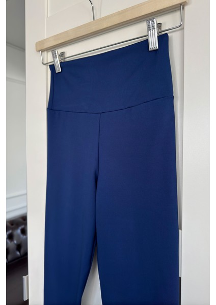 Yüksek Bel Çelik Tayt- Mavi