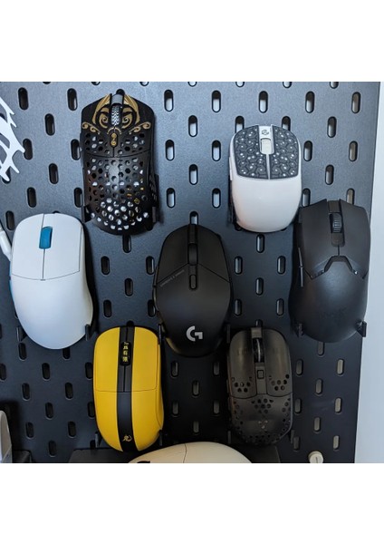 Skadis Delikli Pano Uyumlu Mouse Tutucu / Askısı - Ergonomik Masaüstü Çözümü - Istediğiniz Renkte