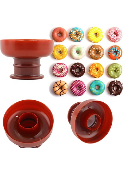 Yuvarlak Donut Kek Hamur Kesici Kalıp + 2'li Set Q4C5D6 modelleri