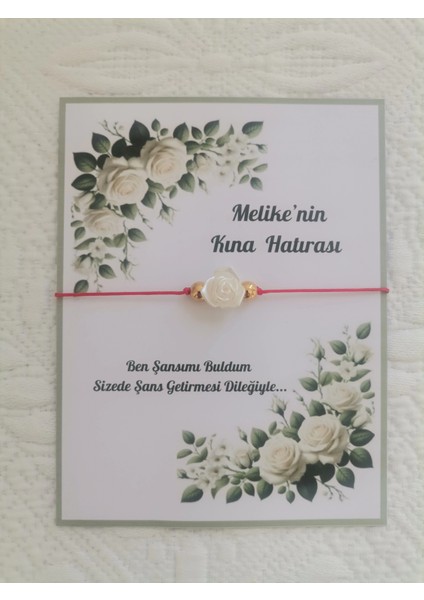 72 Adet Kişiye Özel Gül Inci Model Düğün Nikah Nişan Söz Kına Hatırası Dağıtmalık Hediyelik Bileklik