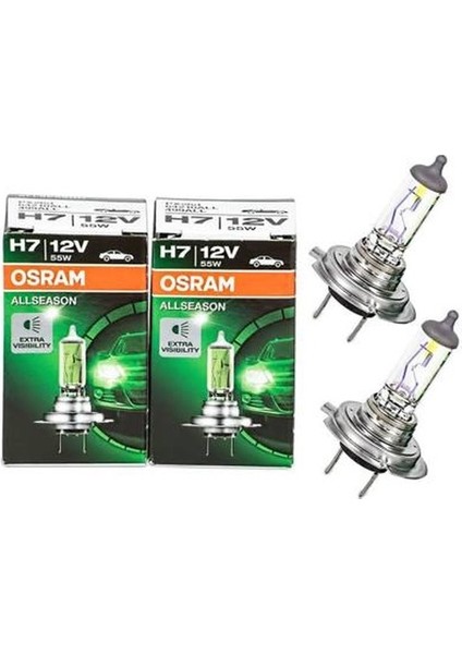 Osram H7 Allseason Super +%30 Kolormatık Kar ve Sıs Içın Özel