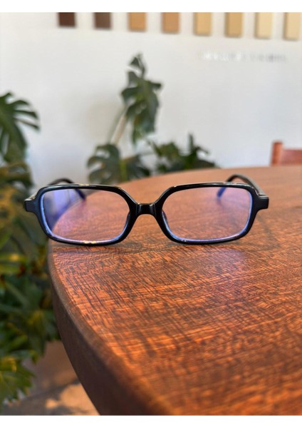 Square Siyah Dikdörtgen Trend Miux Ekran Gözlük Unisex 2025 Sezon fırsatları