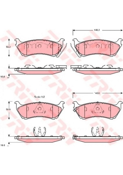 Mtxdpn Fren Balatasi Arka Mercedes Ml-Class W163 98 05