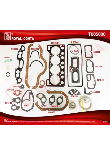 Mtxdpn Motor Takim Conta Skt Keçeli R12 1400