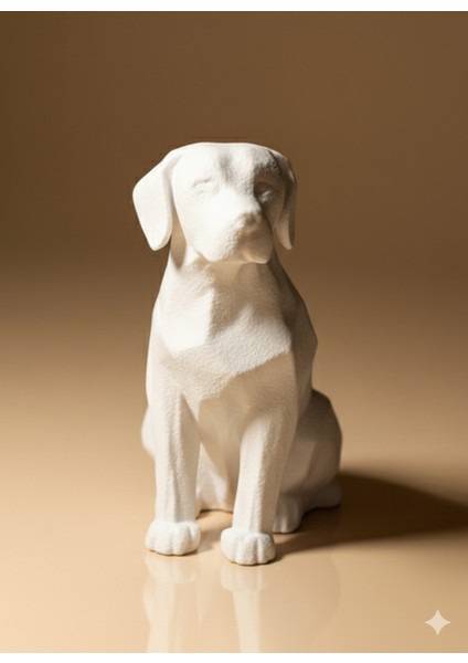 Labrador Figürü | 10 cm | Labrador Geometrik Masaüstü Dekorasyon | 3D Baskı Sanatı