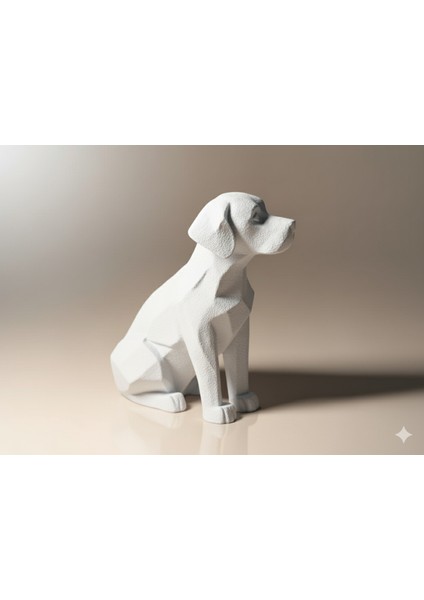 Labrador Figürü | 10 cm | Labrador Geometrik Masaüstü Dekorasyon | 3D Baskı Sanatı modelleri