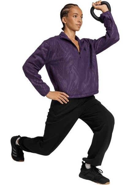 Kadın Mor Ceket AOP POLARFLEECE JX7402