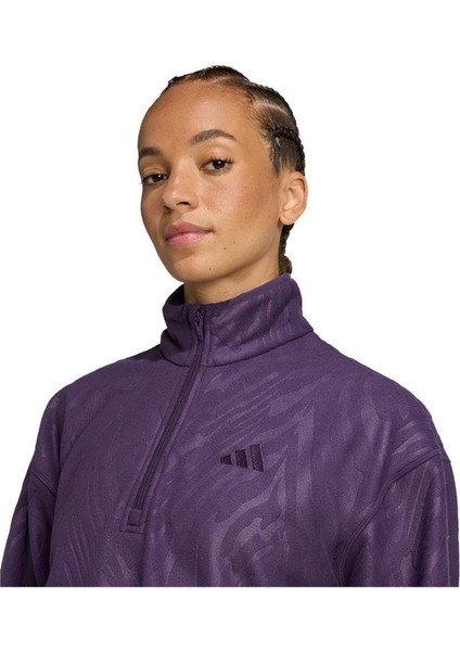 Kadın Mor Ceket AOP POLARFLEECE JX7402