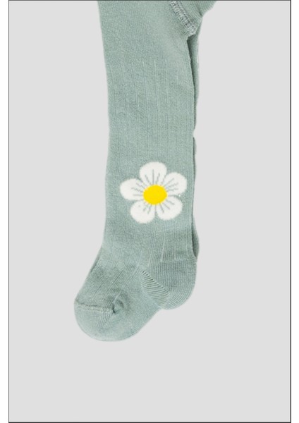 3 Adet Pamuklu Çiçek Desenli Kız Çocuk ve Bebek Külotlu Çorap modelleri