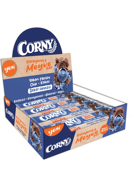 Kuruyemiş ve Meyve Bar Yaban Mersini -Chia-Kakao 35 gr X12LI