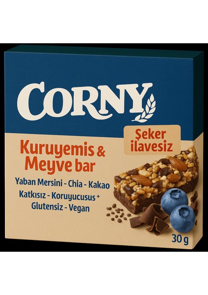 Kuruyemiş ve Meyve Bar Yaban Mersini -Chia-Kakao 35 gr X12LI modelleri
