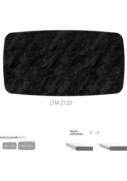 Cdf Masa Tablası 105X210 - DCLTM2120