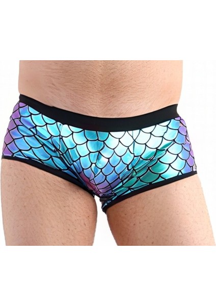 Slıde – Parlak Yanar Döner Çok Renkli Fantezi Erkek Boxer (Mavi & Pembe)