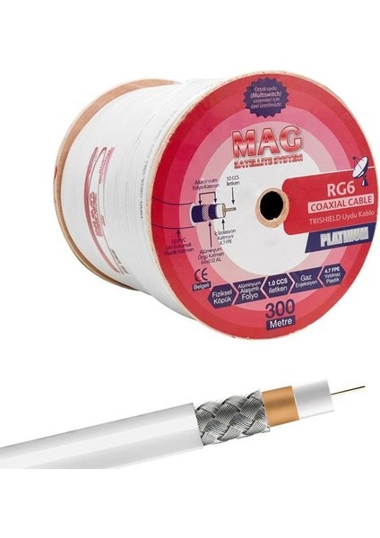 Platinum Trishield 300 Metre Anten Kablosu