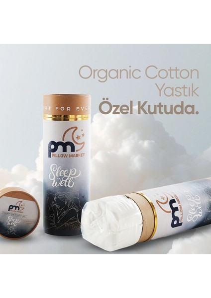 Organik Koton Ortopedik Visko Yastık - %100 Doğal Pamuk Kumaş - Konforlu Nem Kontorllü Akıllı Yastık fırsatları
