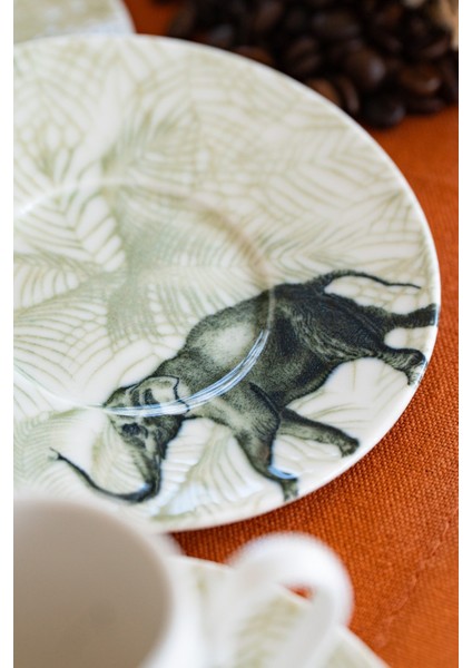 Fil 4 Parça 2 Kişilik Porselen Kahve Fincan Takımı fiyatları