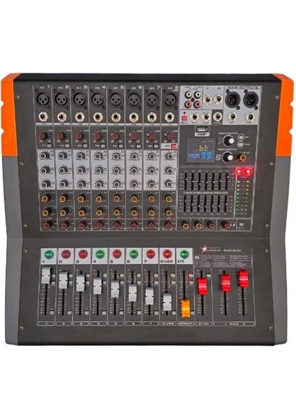 PM-8D1800FX - 8 Kanal 99 Dsp Effect Power Mixer - 8 Mono + 2 Aux Giriş - 2X900 Watt