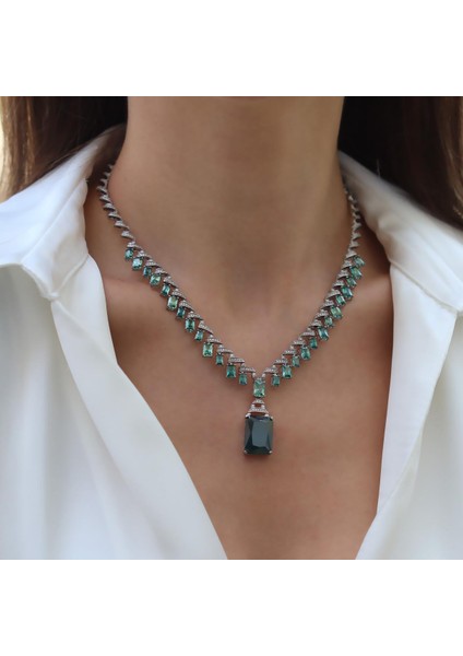 Aleksandrit Işıltısı Gümüş Gerdanlık modelleri