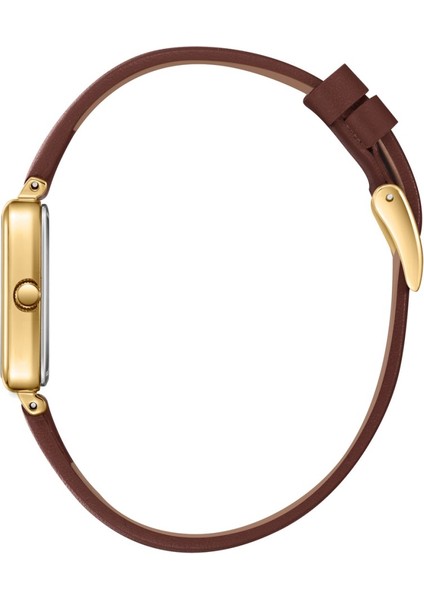 LC08208.142 Dikdörtgen Kadranlı Deri Kordon Metal Kasa 3 Atm Suya Dayanıklı Kahverengi Renk Kadın Kol Saati modelleri