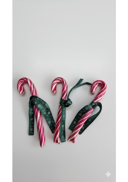 Yılbaşı Baston Şeker 5 Adet Pembe Beyaz Hediyelik fırsatları