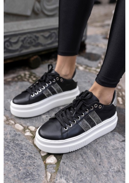 Zanıolo Kadın Siyah Taş Detay Sneaker indirimleri