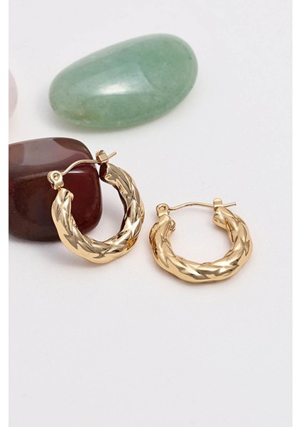 Altın Kaplama Burgu Model Çelik Küpe fırsatları