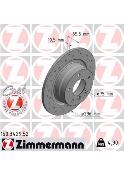 Mtxdpn Fren Diski Arka Bmw E81 E87 E90 Havali Delikli