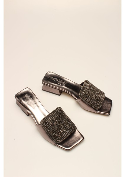 Idil Platin Cilt Taşlı Kadın Terlik fiyatları